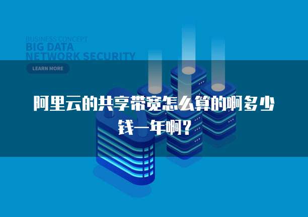 阿里云的共享带宽怎么算的啊多少钱一年啊?
