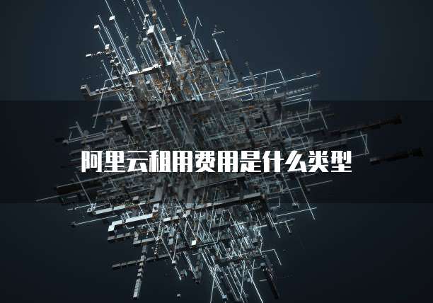 阿里云租用费用是什么类型