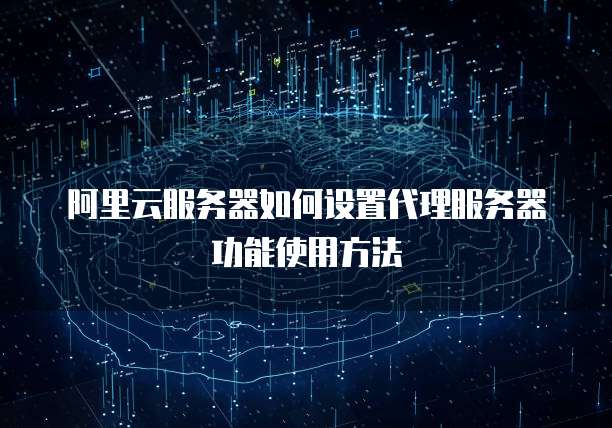 阿里云服务器如何设置代理服务器功能使用方法