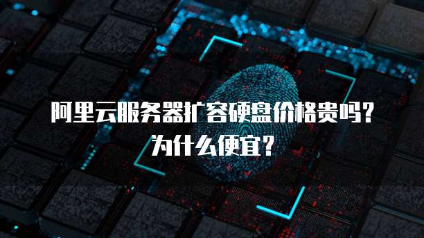 阿里云服务器扩容硬盘价格贵吗？为什么便宜？