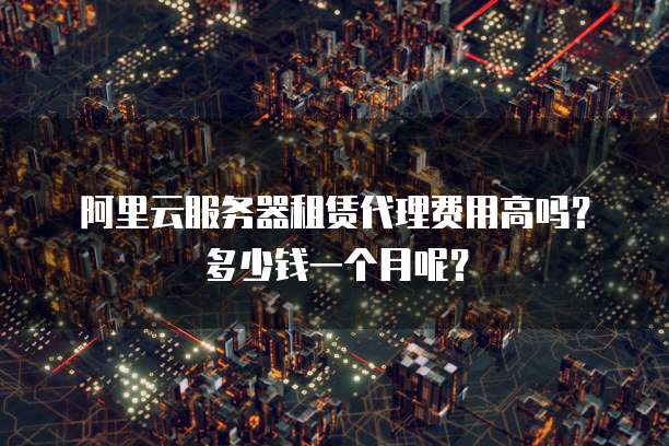 阿里云服务器租赁代理费用高吗？多少钱一个月呢？