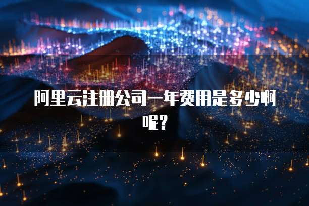 阿里云注册公司一年费用是多少啊呢?