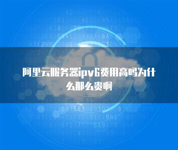 阿里云服务器ipv6费用高吗为什么那么贵啊