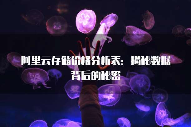 阿里云存储价格分析表:揭秘数据背后的秘密