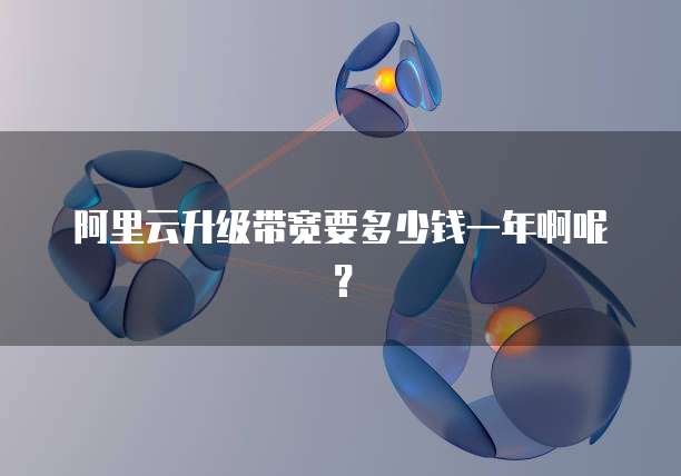 阿里云升级带宽要多少钱一年啊呢?