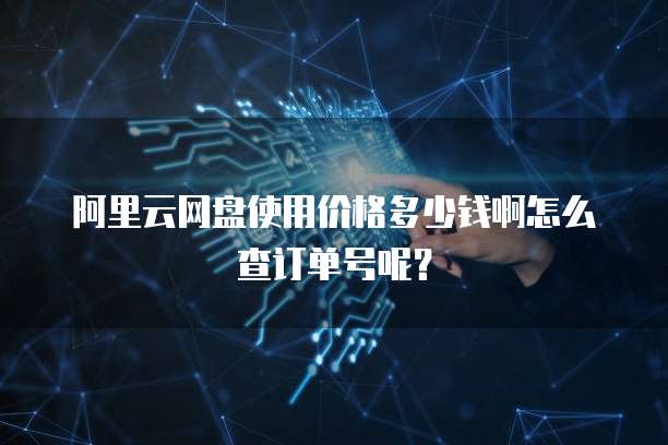 阿里云网盘使用价格多少钱啊怎么查订单号呢?