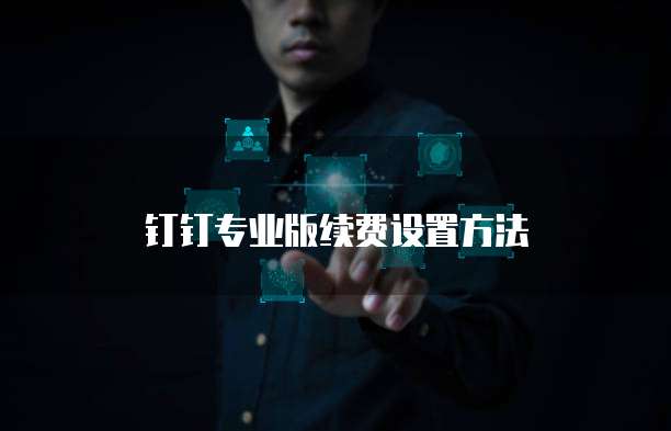 钉钉专业版续费设置方法