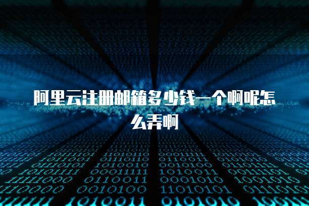 阿里云注册邮箱多少钱一个啊呢怎么弄啊