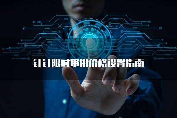 钉钉限时审批价格设置指南