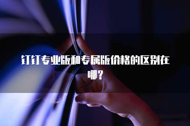 钉钉专业版和专属版价格的区别在哪？