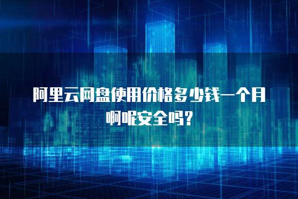阿里云网盘使用价格多少钱一个月啊呢安全吗?