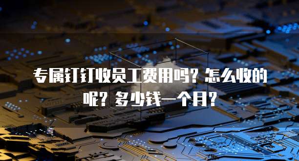 专属钉钉收员工费用吗？怎么收的呢？多少钱一个月？