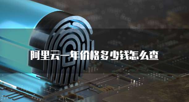 阿里云一年价格多少钱怎么查