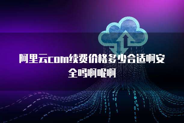 阿里云com续费价格多少合适啊安全吗啊呢啊