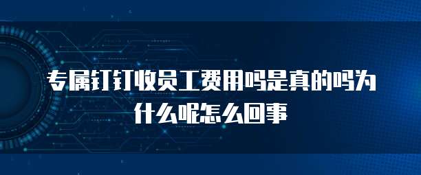 专属钉钉收员工费用吗是真的吗为什么呢怎么回事