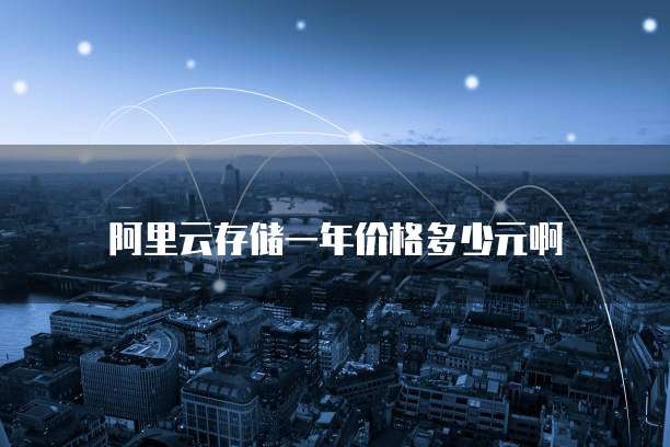 阿里云存储一年价格多少元啊