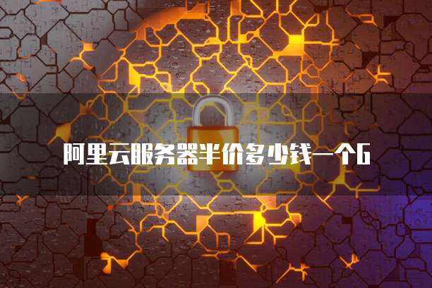 阿里云服务器半价多少钱一个G