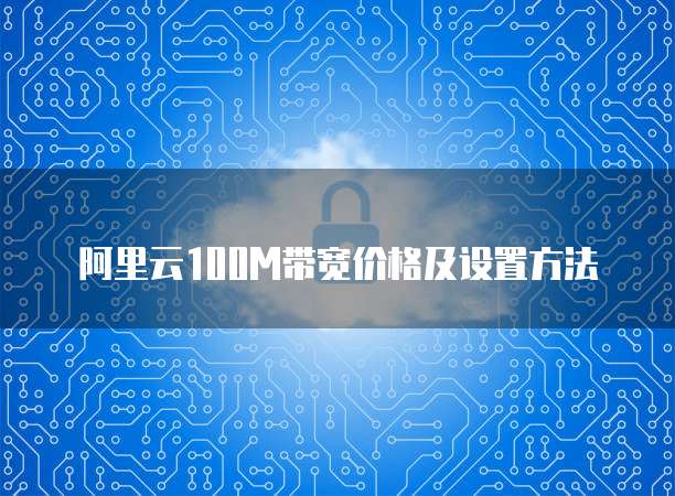 阿里云100M带宽价格及设置方法