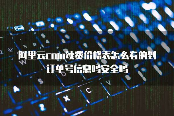 阿里云com续费价格表怎么看的到订单号信息吗安全吗