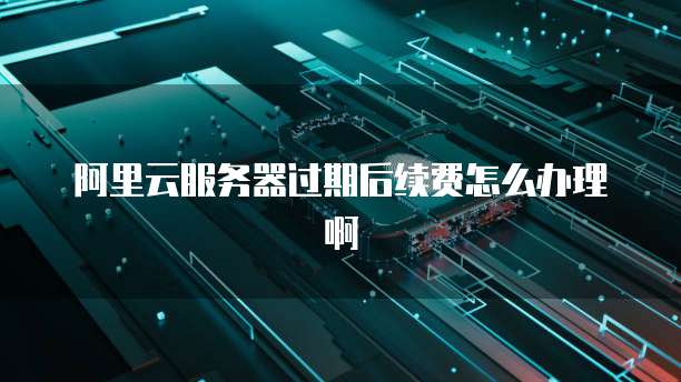 阿里云服务器过期后续费怎么办理啊