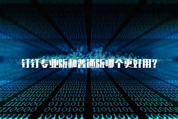 钉钉专业版和普通版哪个更好用？