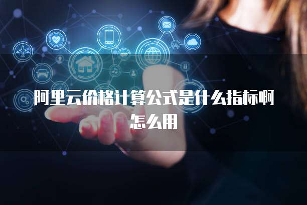 阿里云价格计算公式是什么指标啊怎么用