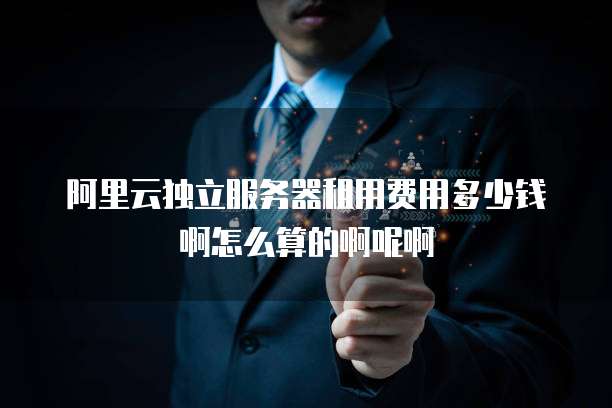 阿里云独立服务器租用费用多少钱啊怎么算的啊呢啊