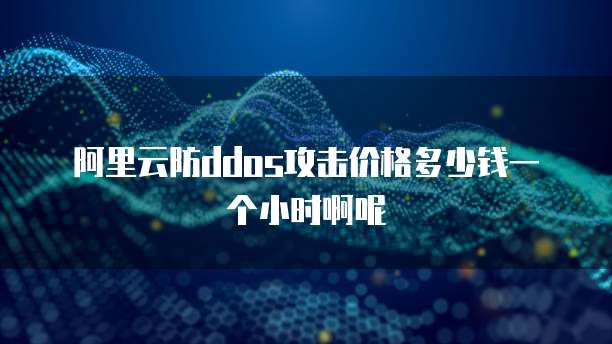 阿里云防ddos攻击价格多少钱一个小时啊呢