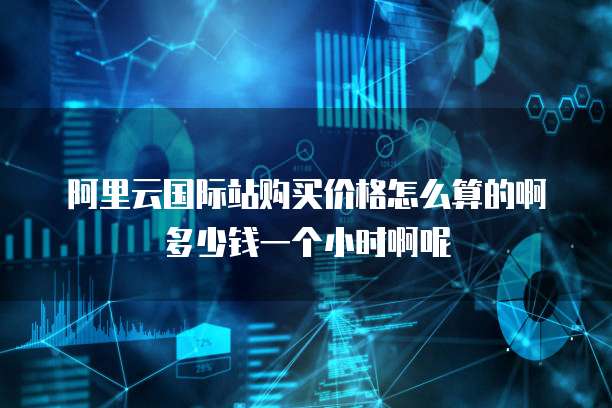 阿里云国际站购买价格怎么算的啊多少钱一个小时啊呢