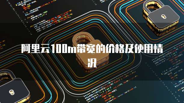 阿里云100m带宽的价格及使用情况