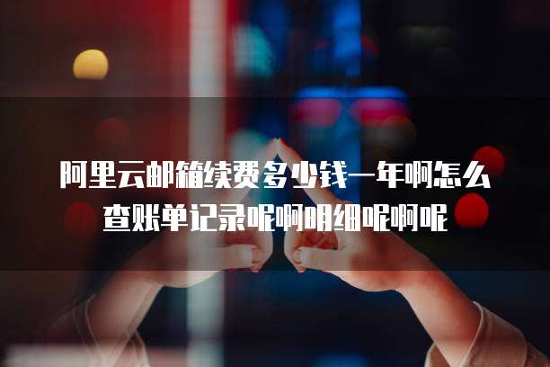 阿里云邮箱续费多少钱一年啊怎么查账单记录呢啊明细呢啊呢