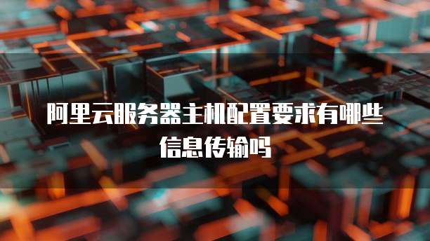 阿里云服务器主机配置要求有哪些信息传输吗