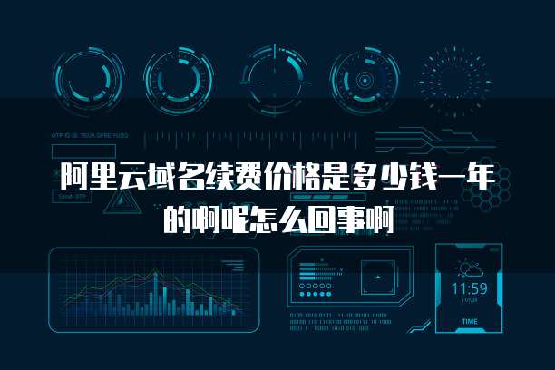 阿里云域名续费价格是多少钱一年的啊呢怎么回事啊