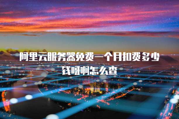 阿里云服务器免费一个月扣费多少钱呀啊怎么查