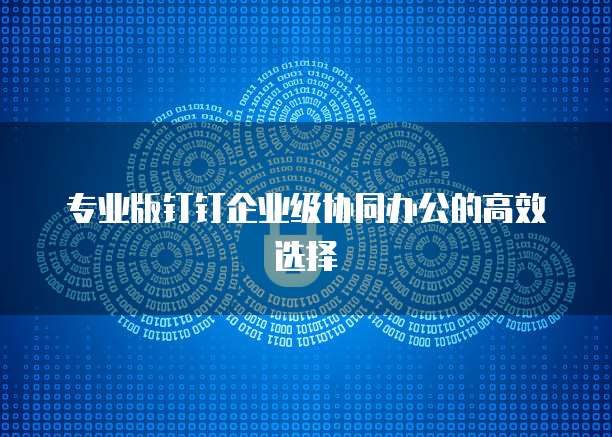 专业版钉钉企业级协同办公的高效选择