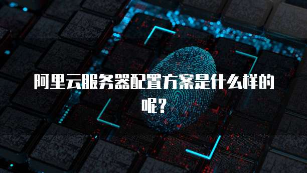 阿里云服务器配置方案是什么样的呢?