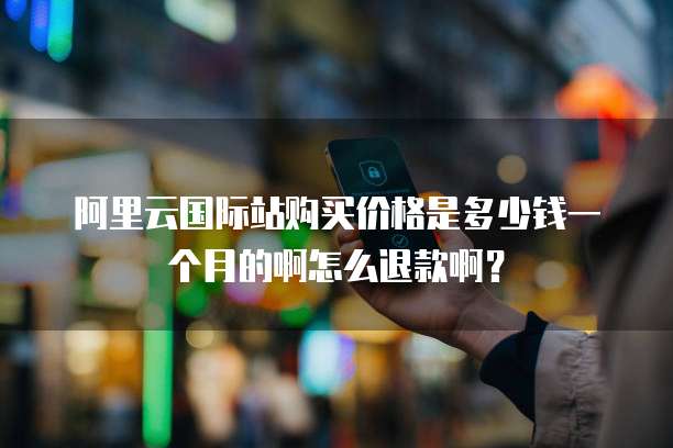 阿里云国际站购买价格是多少钱一个月的啊怎么退款啊?