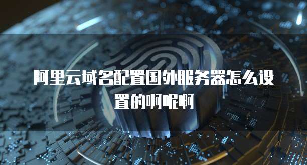 阿里云域名配置国外服务器怎么设置的啊呢啊