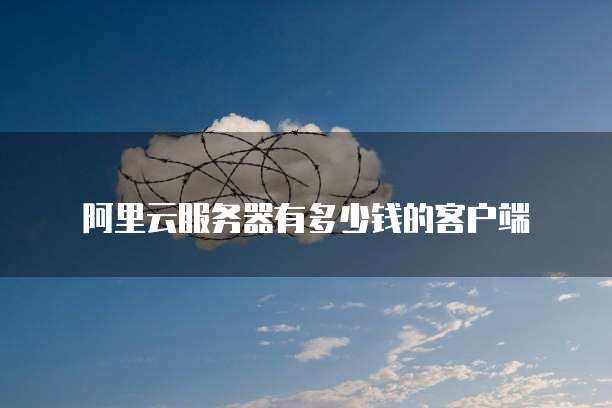 阿里云服务器有多少钱的客户端