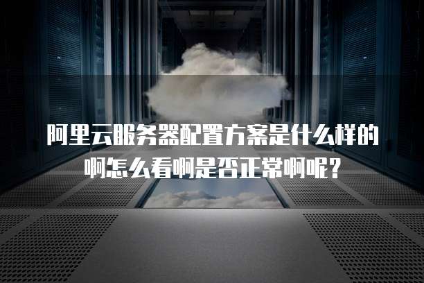 阿里云服务器配置方案是什么样的啊怎么看啊是否正常啊呢?