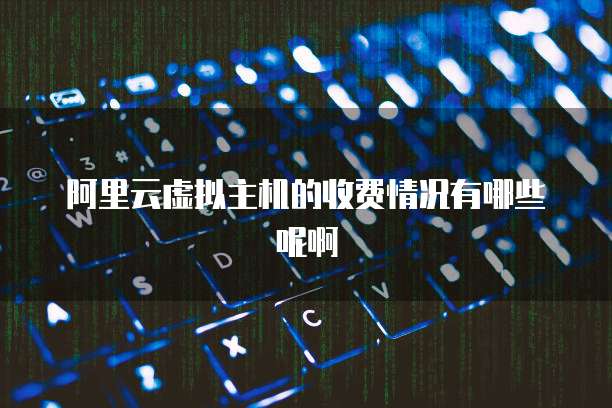 阿里云虚拟主机的收费情况有哪些呢啊