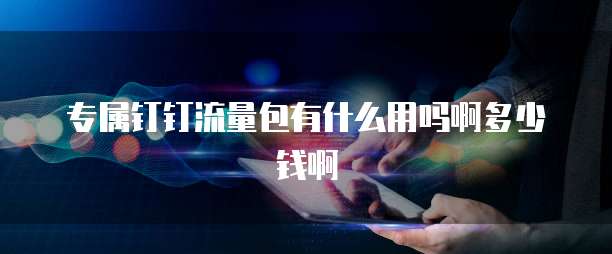 专属钉钉流量包有什么用吗啊多少钱啊