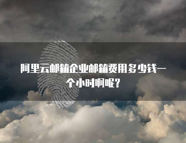 阿里云邮箱企业邮箱费用多少钱一个小时啊呢？