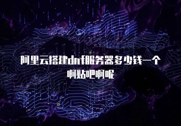 阿里云搭建dnf服务器多少钱一个啊贴吧啊呢