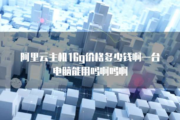 阿里云主机16g价格多少钱啊一台电脑能用吗啊吗啊