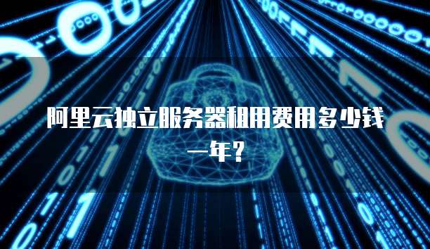 阿里云独立服务器租用费用多少钱一年?