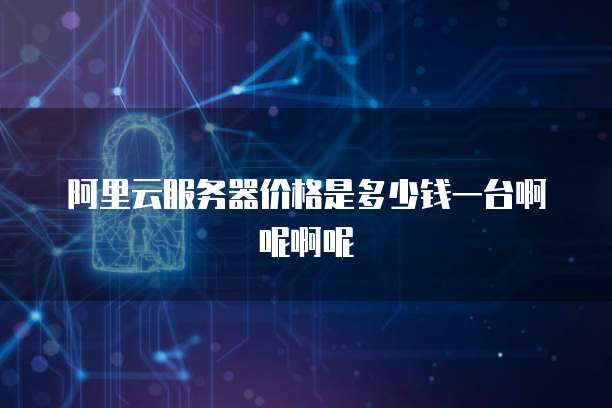 阿里云服务器价格是多少钱一台啊呢啊呢
