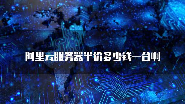 阿里云服务器半价多少钱一台啊
