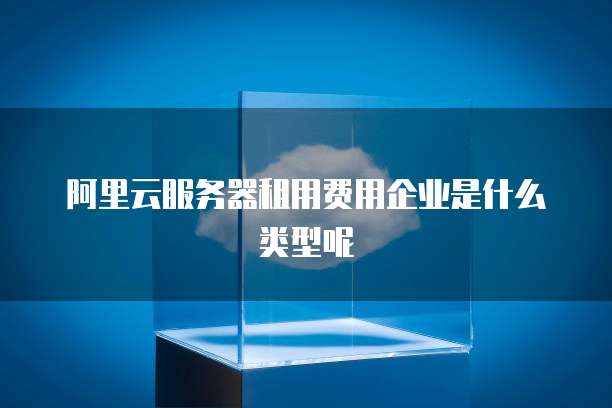 阿里云服务器租用费用企业是什么类型呢