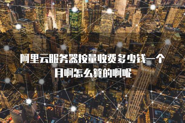 阿里云服务器按量收费多少钱一个月啊怎么算的啊呢